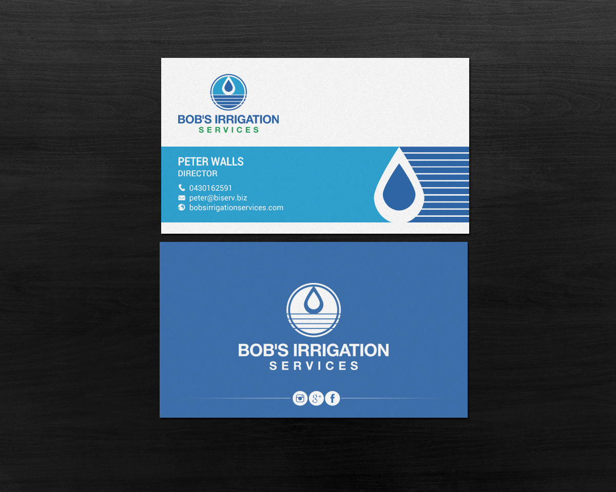 Design de Carte de Visite par chandrayaan.creative pour Bob's Irrigation Services | Design #15807766