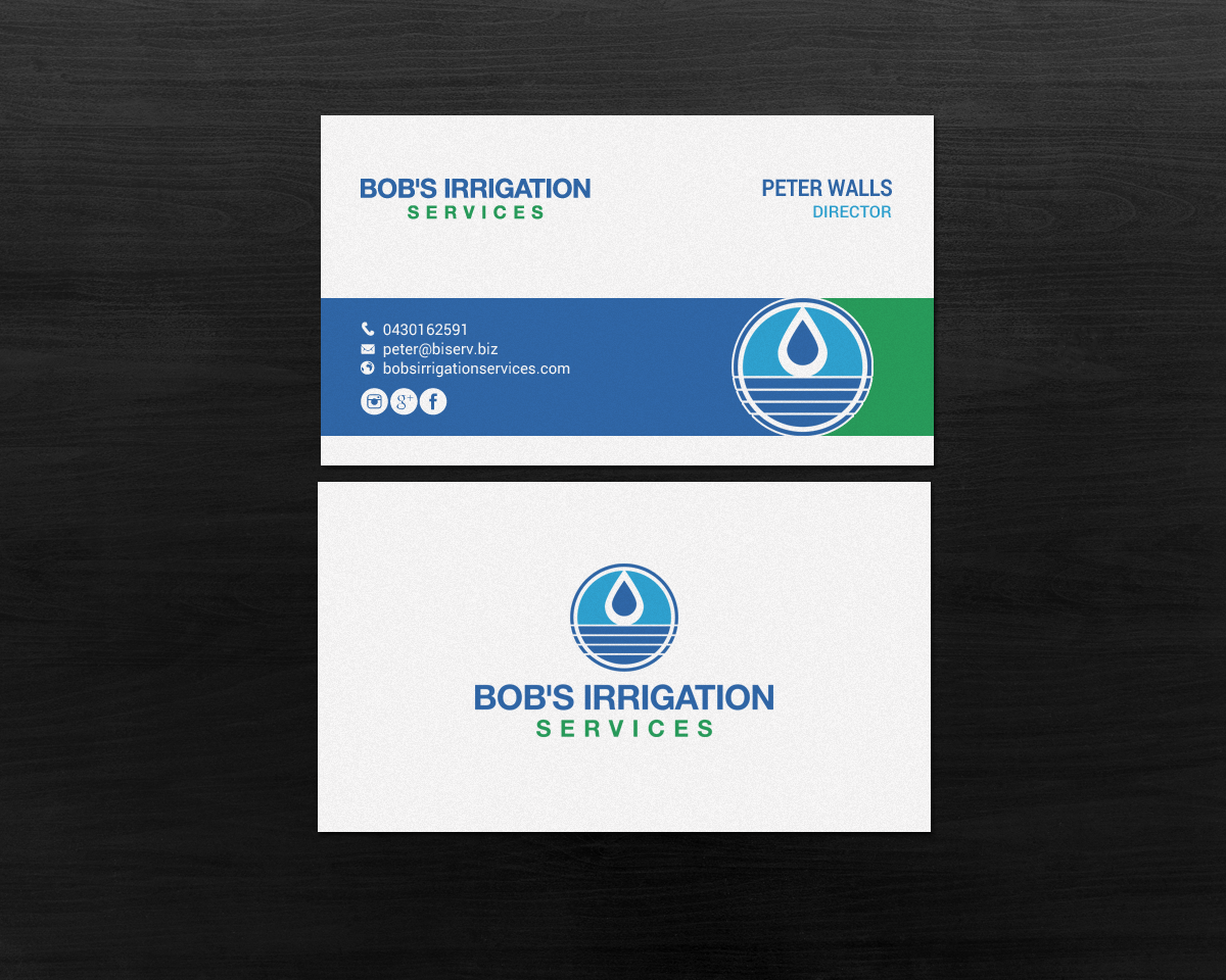Visitenkarten-Design von chandrayaan.creative für Bob's Irrigation Services | Design #15807768