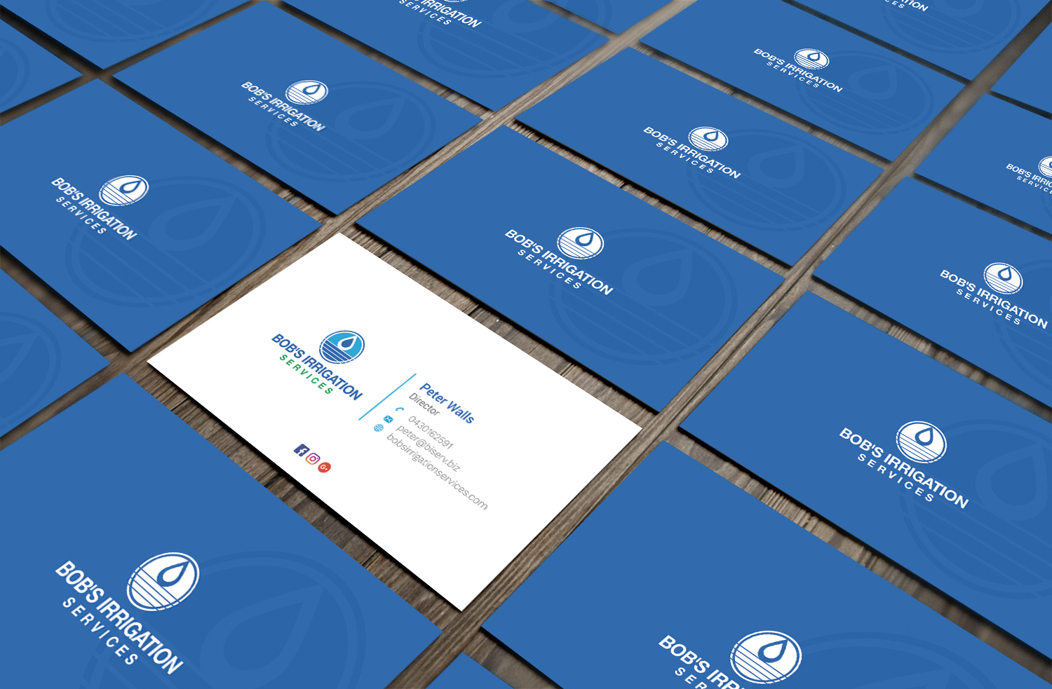 Business Card Design by Graphic Flame for Bob's Irrigation Services | Design #15796890