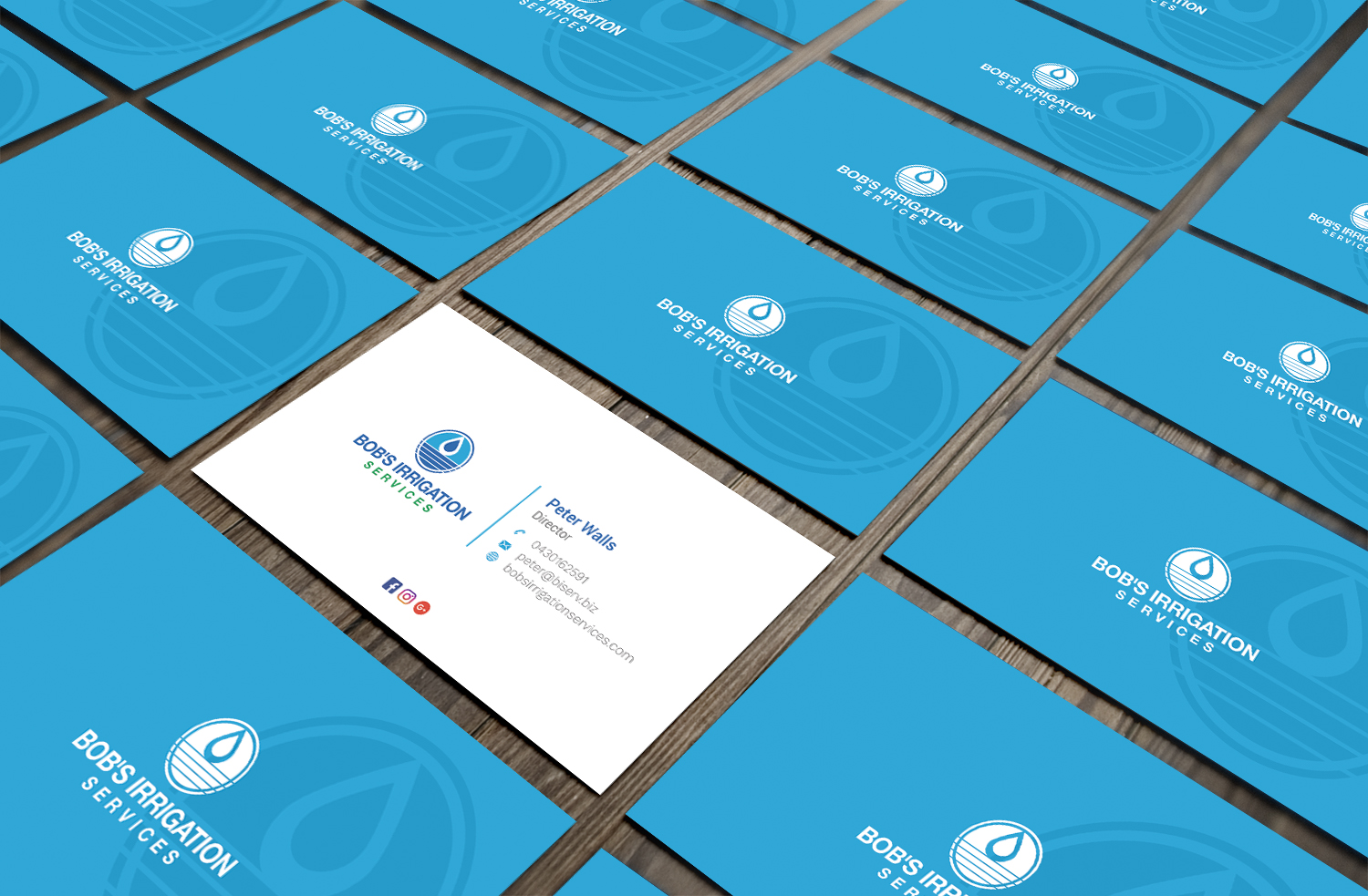 Business Card Design by Graphic Flame for Bob's Irrigation Services | Design #15796891