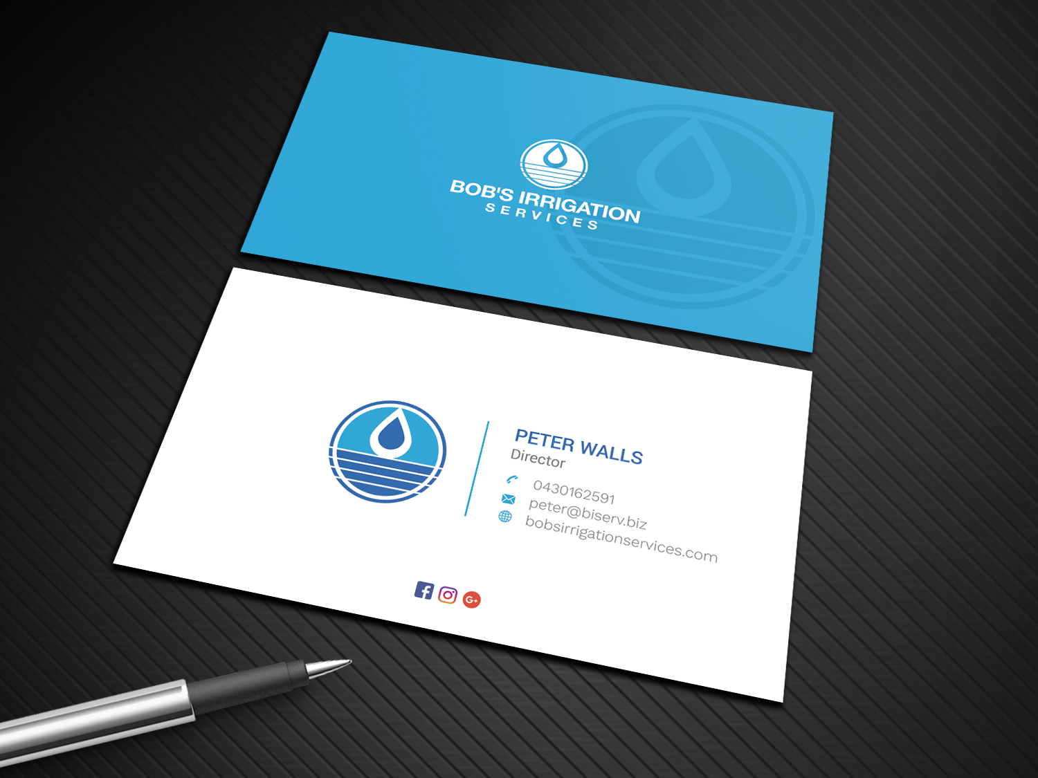 Business Card Design by Graphic Flame for Bob's Irrigation Services | Design #15796892