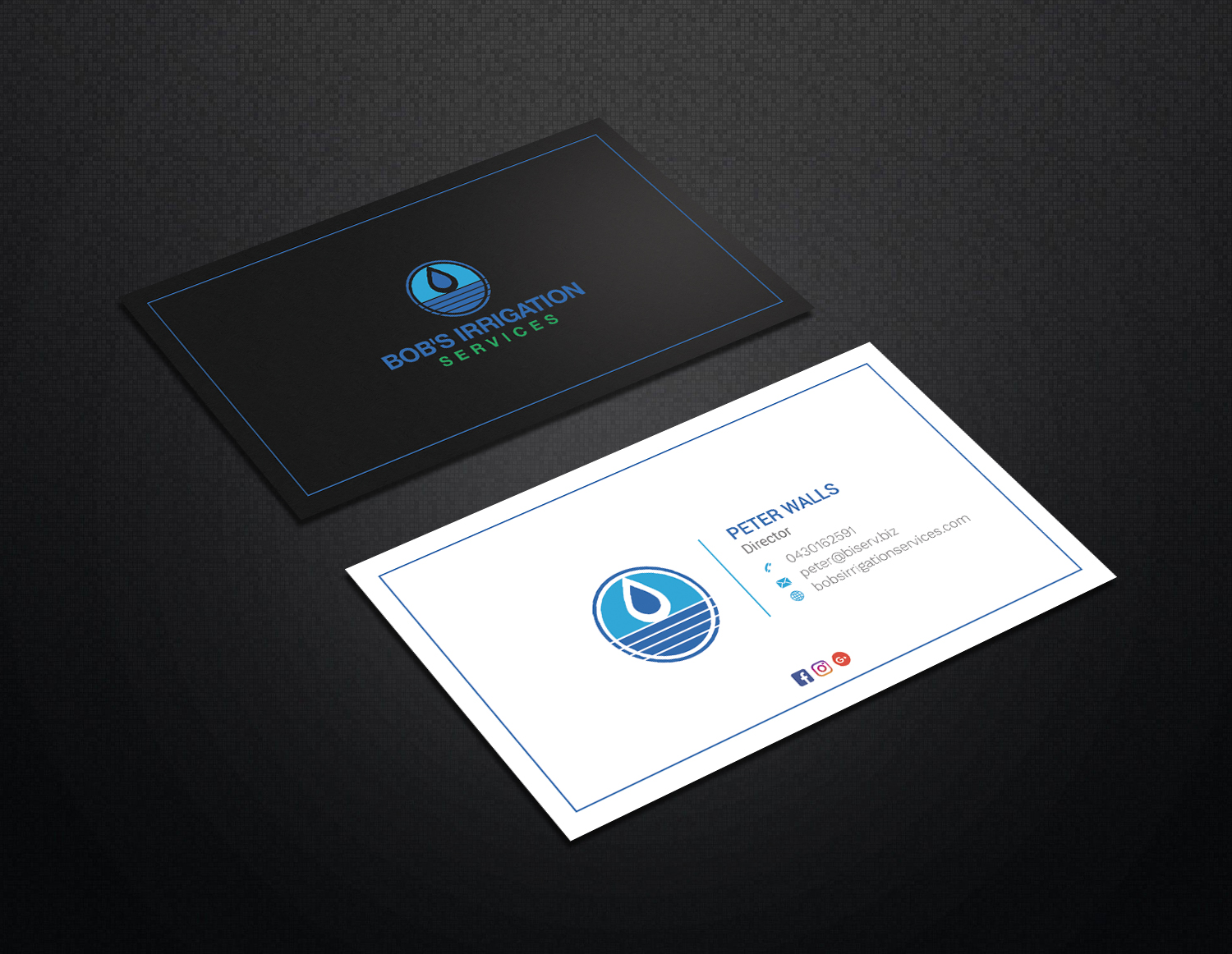 Business Card Design by Graphic Flame for Bob's Irrigation Services | Design #15796895