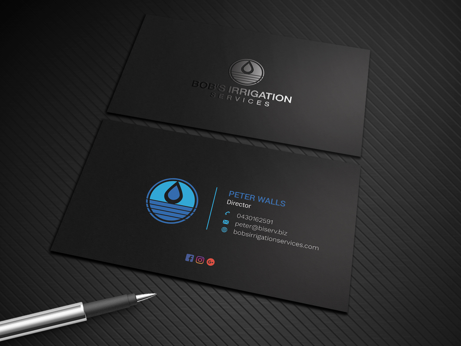 Business Card Design by Graphic Flame for Bob's Irrigation Services | Design #15796934