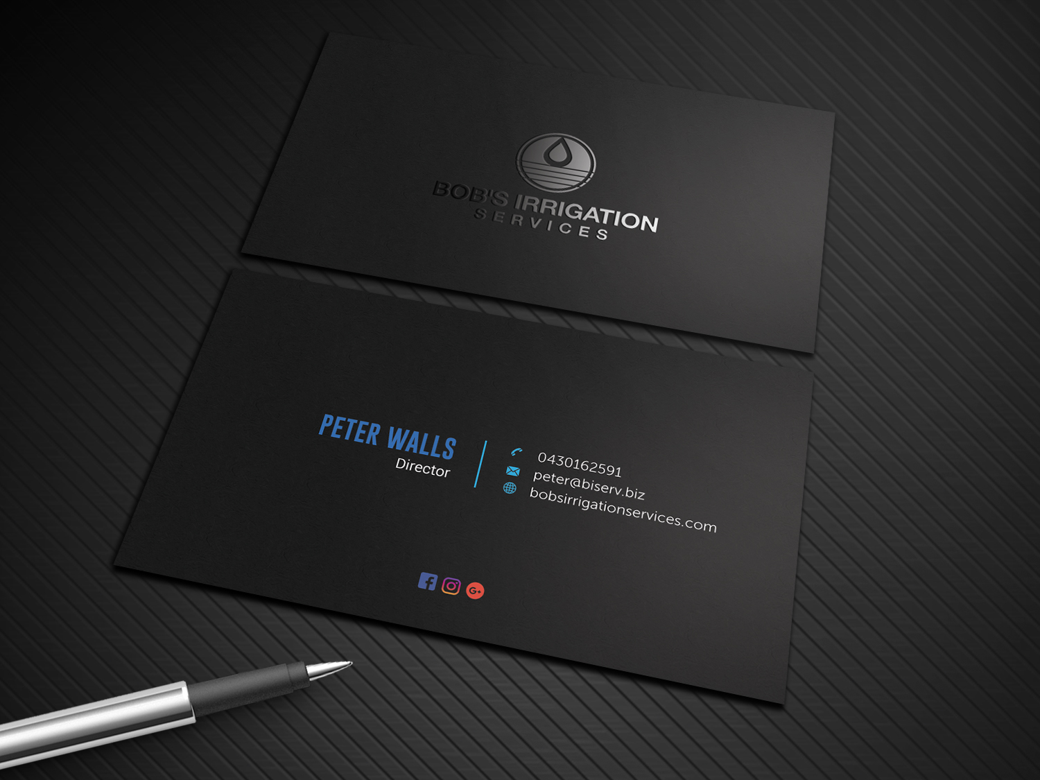 Business Card Design by Graphic Flame for Bob's Irrigation Services | Design #15796937