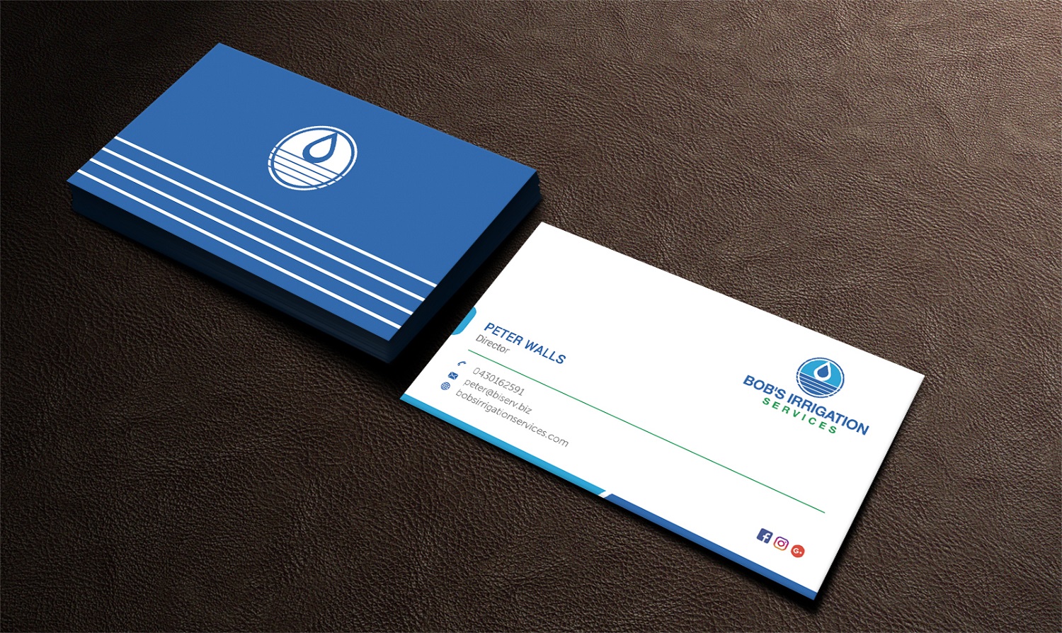 Business Card Design by Graphic Flame for Bob's Irrigation Services | Design #15796962