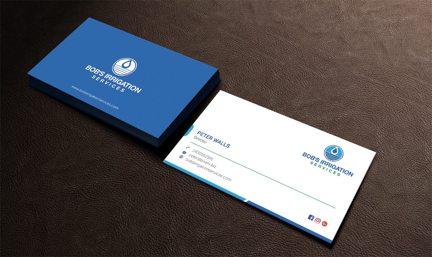 Business Card Design by Graphic Flame for Bob's Irrigation Services | Design #15796963