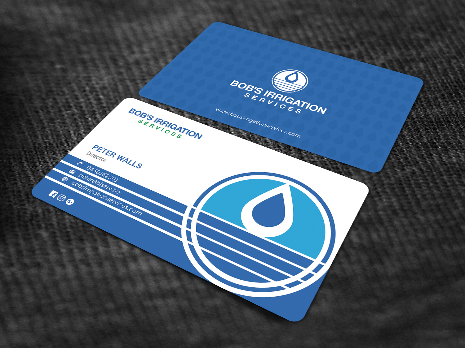 Business Card Design by Graphic Flame for Bob's Irrigation Services | Design #15796964