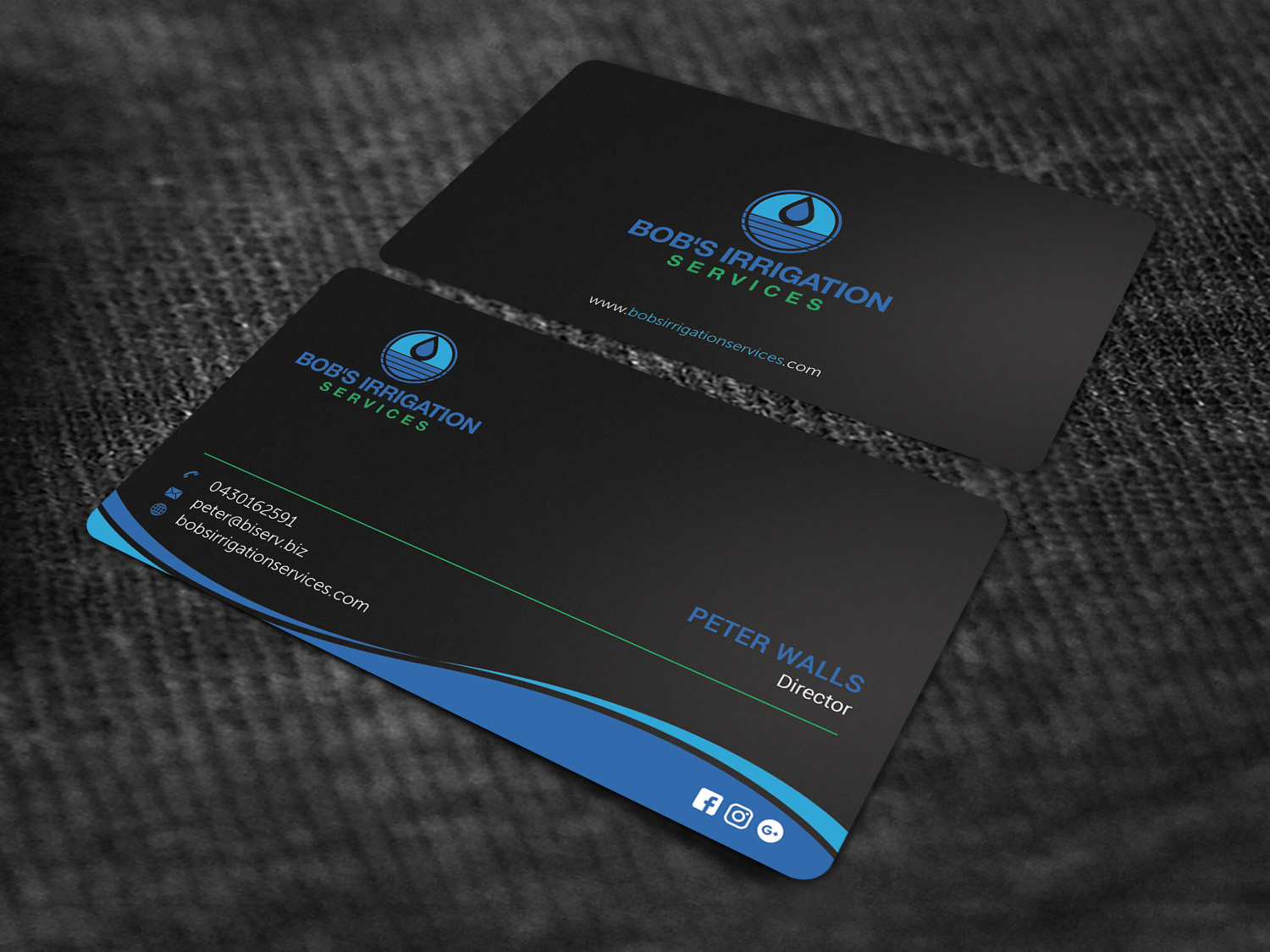Business Card Design by Graphic Flame for Bob's Irrigation Services | Design #15796971