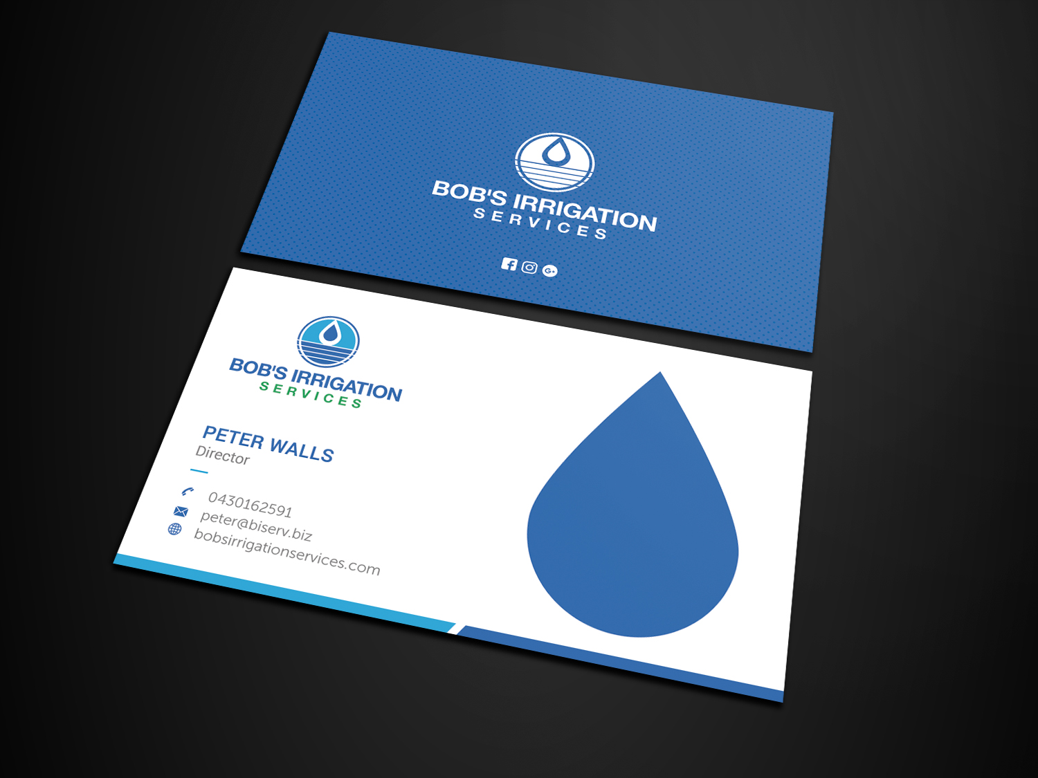 Business Card Design by Graphic Flame for Bob's Irrigation Services | Design #15796972
