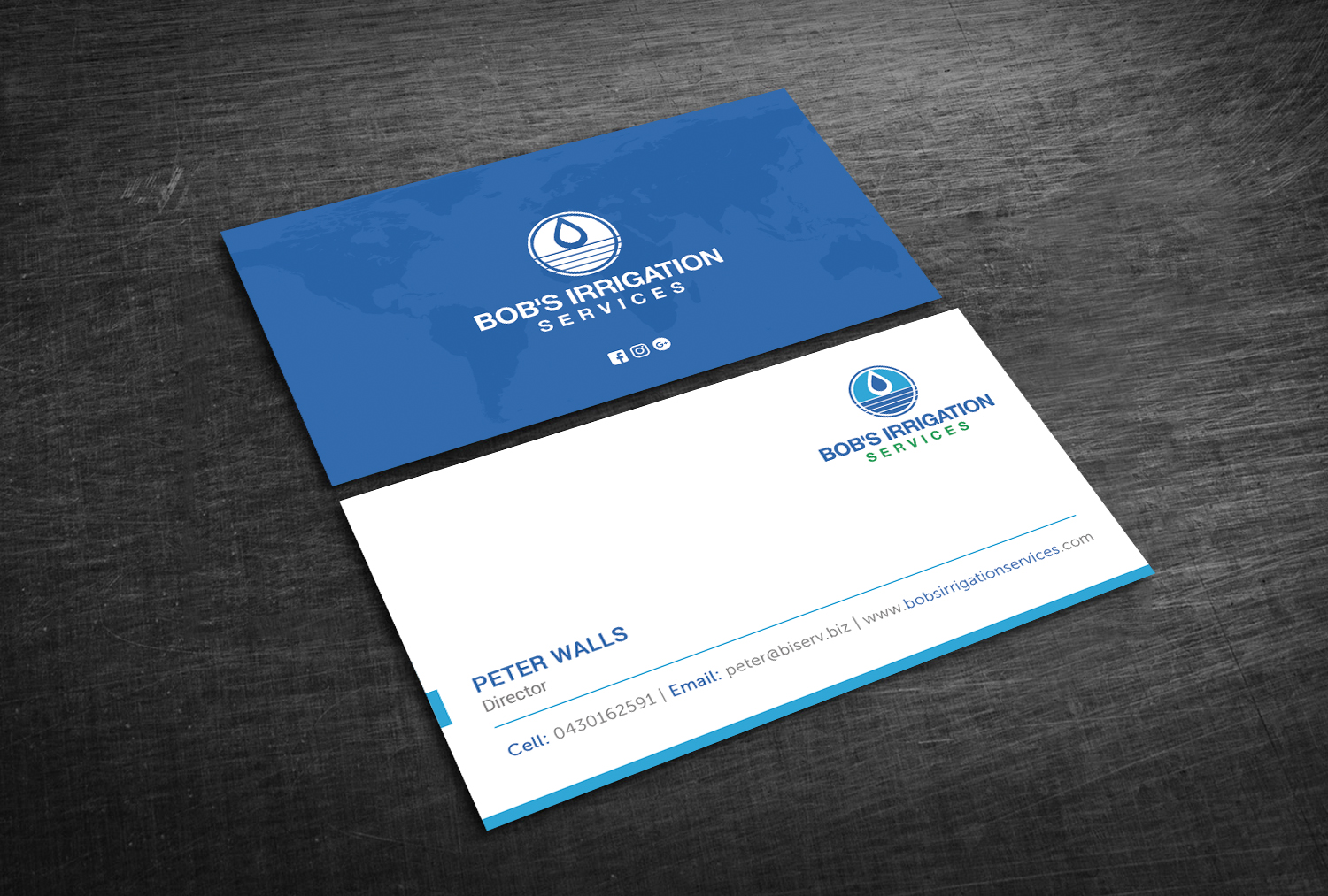 Business Card Design by Graphic Flame for Bob's Irrigation Services | Design #15796977