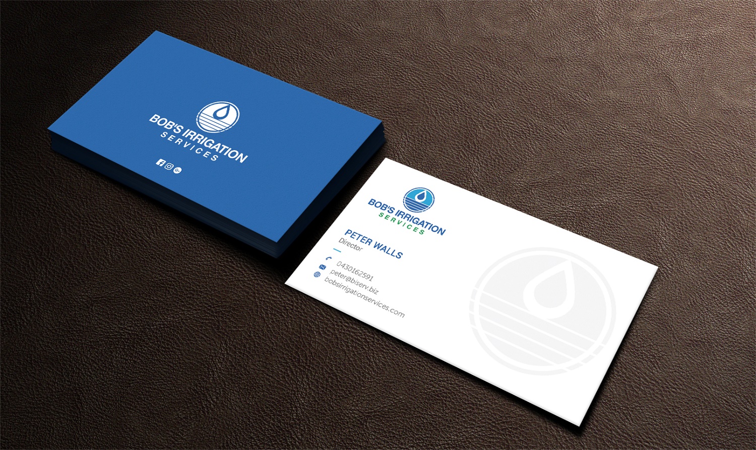 Business Card Design by Graphic Flame for Bob's Irrigation Services | Design #15806231