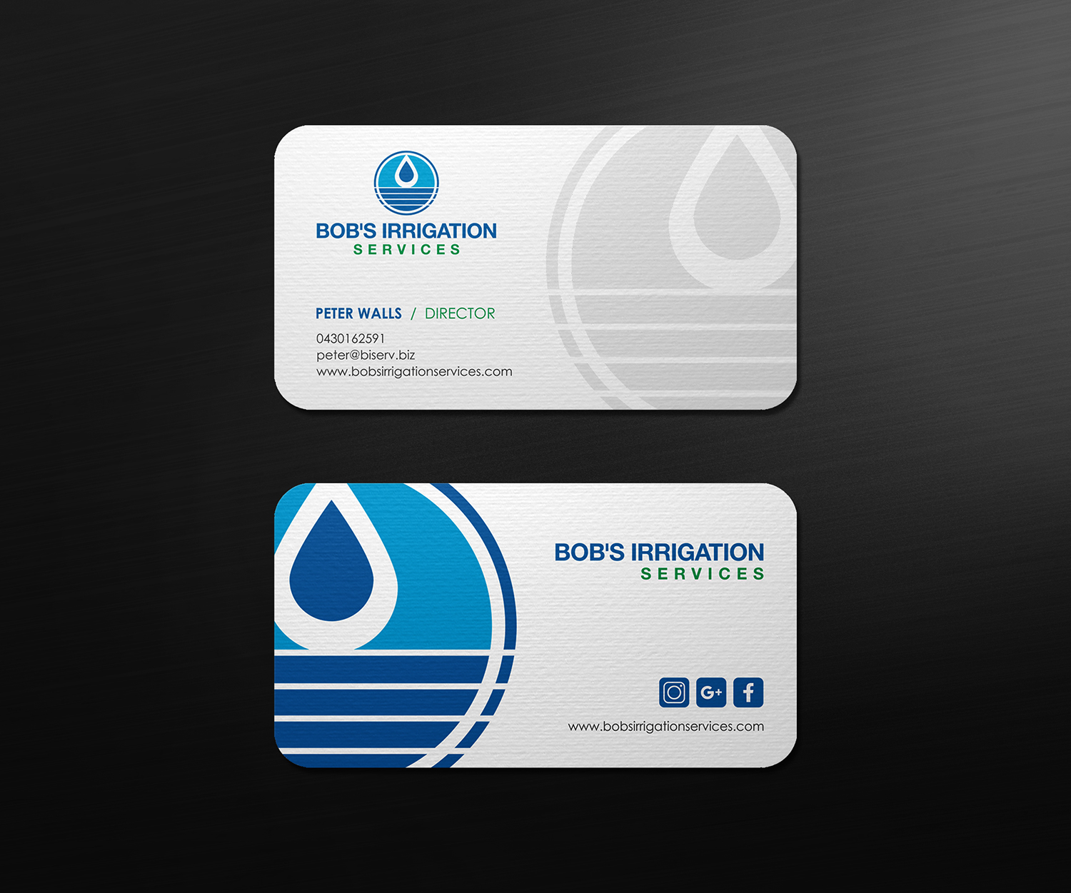 Business Card Design by logodentity for Bob's Irrigation Services | Design: #15806534