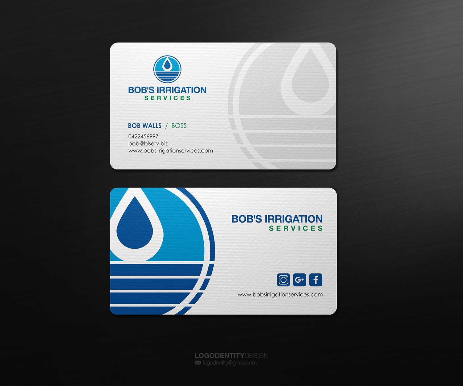 Business Card Design by logodentity for Bob's Irrigation Services | Design #15867577