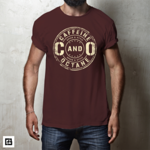 Caffeine & Octane  - The largest Car Show in North America is accepting designs for tshirts and hats | T-shirt Design by Barney Stinson