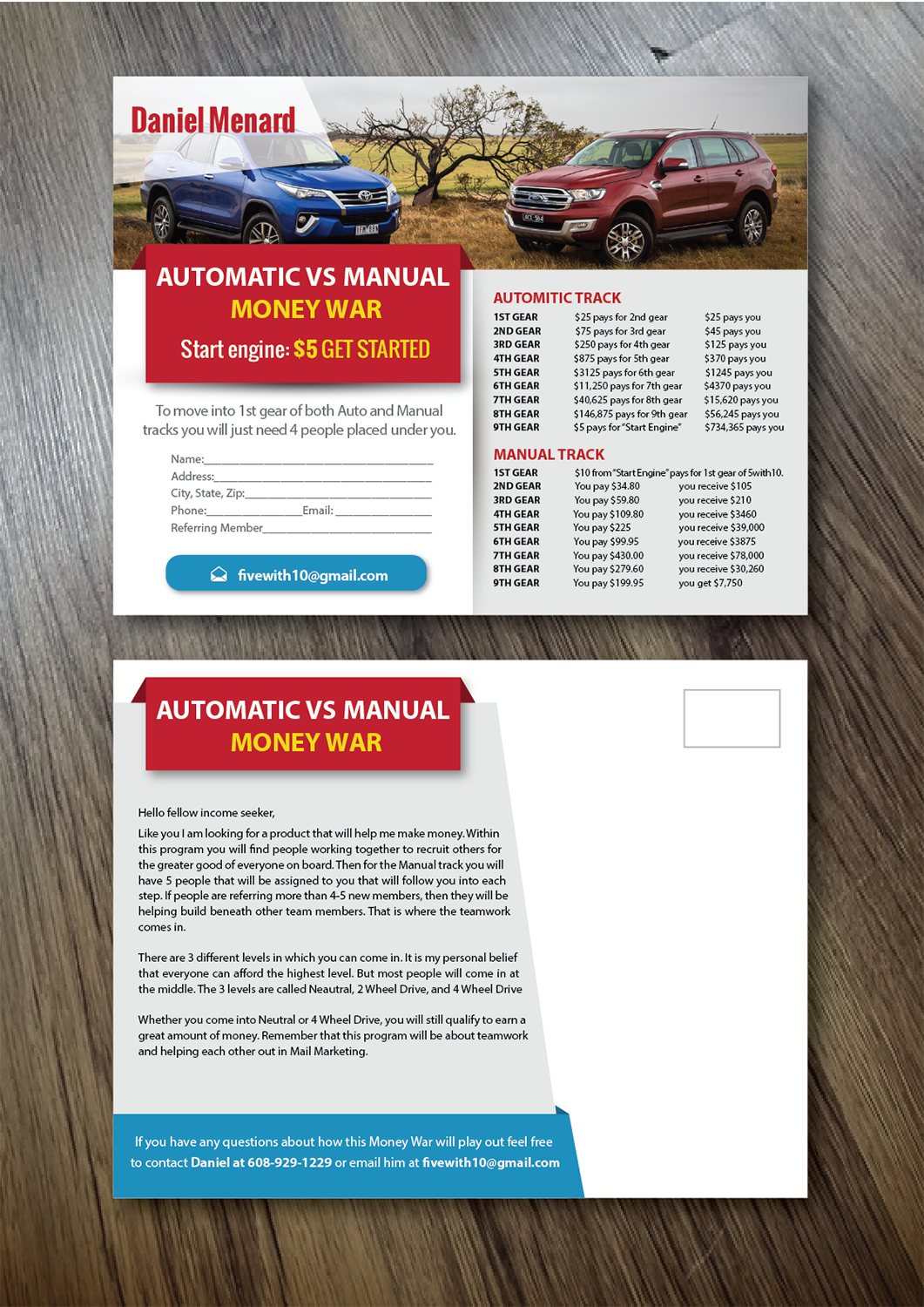 Postcard Design by alex989 for 5with10 | Design #15821443