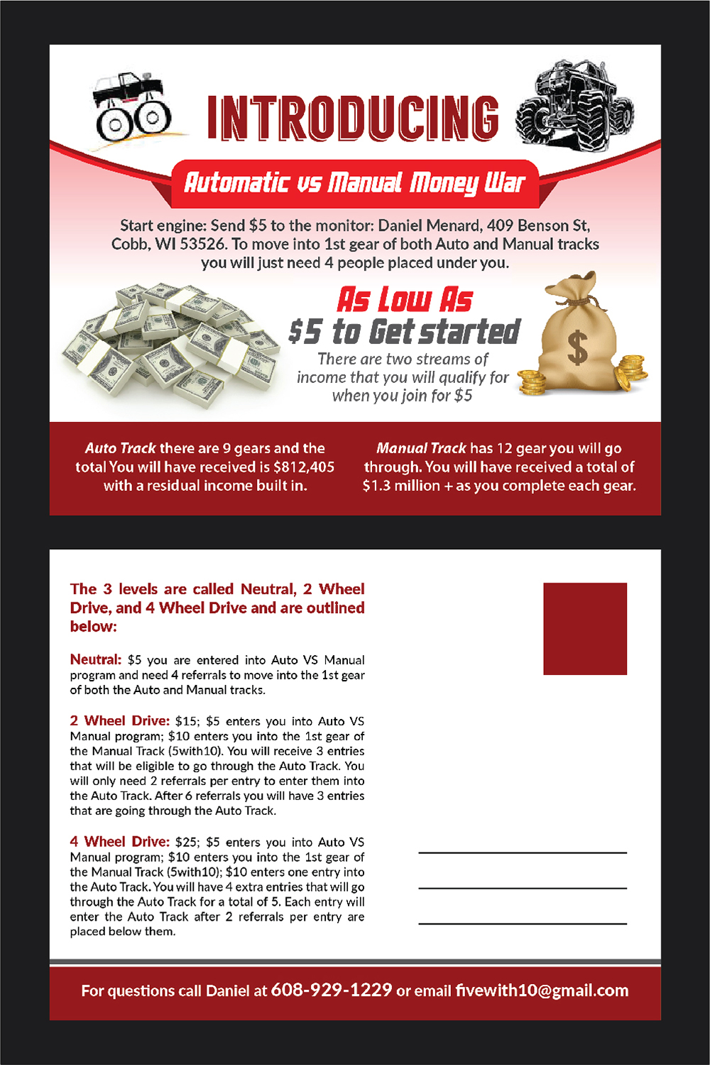 Postcard Design by Deziners Zone for 5with10 | Design #15827888