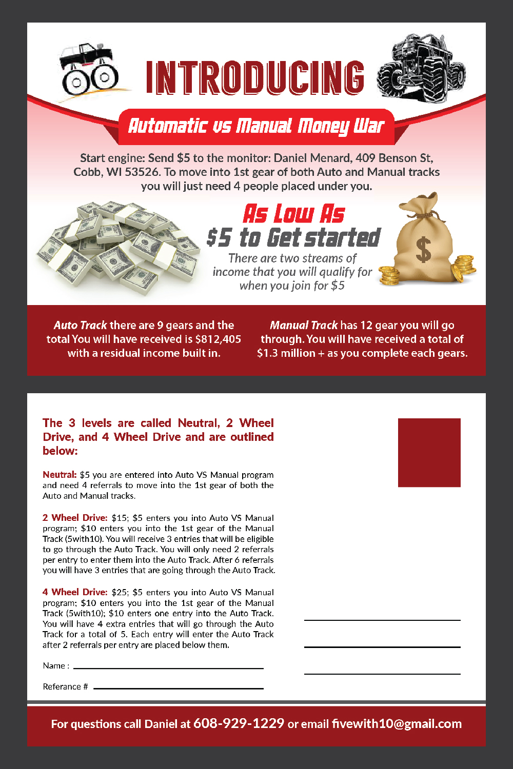 Postcard Design by Deziners Zone for 5with10 | Design #15849285