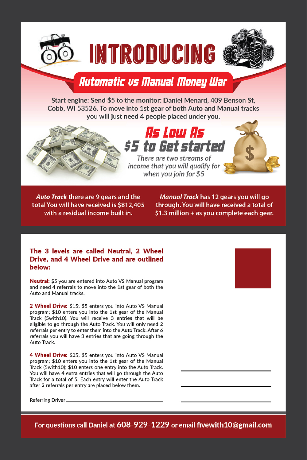 Postcard Design by Deziners Zone for 5with10 | Design: #15861012
