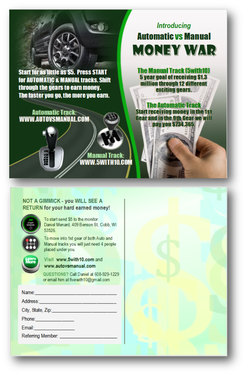 Postcard Design by citygirl17 for 5with10 | Design #15857913