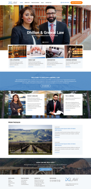 Dhillon Grewal Law website for a law firm  | Diseño Web por RupalTechno