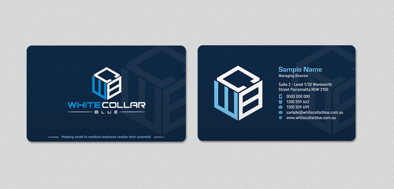 Business Card Design by INDIAN_Ashok for WhiteCollarBlue | Design #15796821