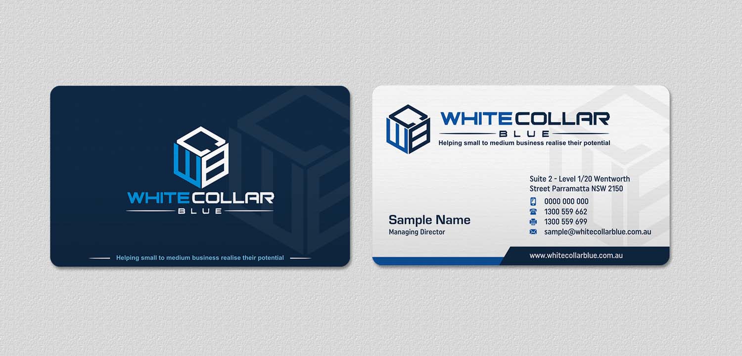 Business Card Design by INDIAN_Ashok for WhiteCollarBlue | Design #15796822