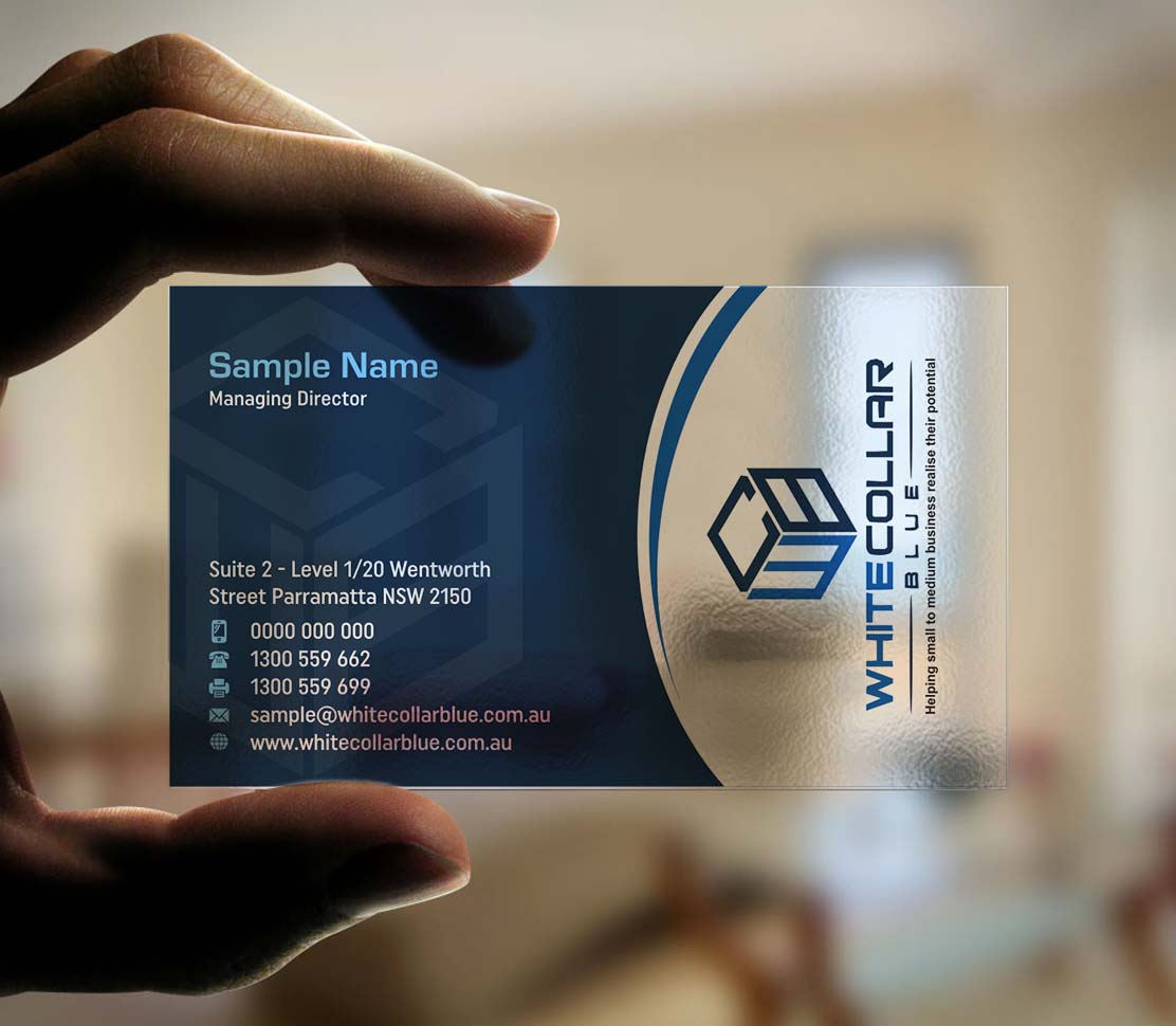Business Card Design by INDIAN_Ashok for WhiteCollarBlue | Design #15796825