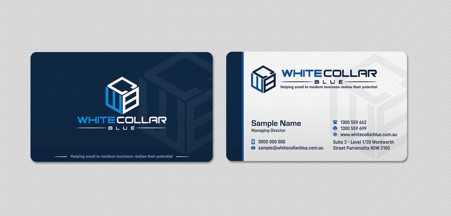 Business Card Design by INDIAN_Ashok for WhiteCollarBlue | Design #15796827