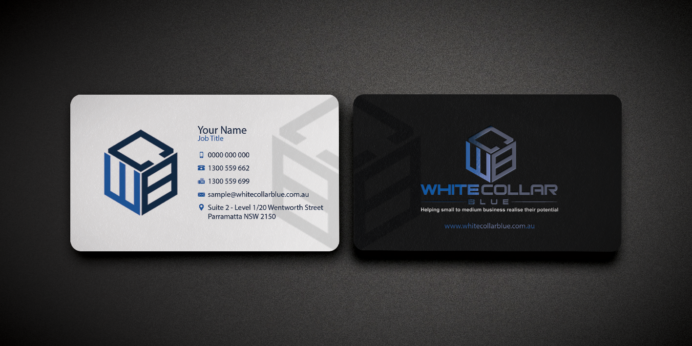 Visitenkarten-Design von Riz' für WhiteCollarBlue | Design #15794789