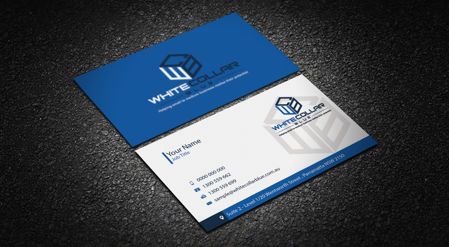 Visitenkarten-Design von Riz' für WhiteCollarBlue | Design #15798717