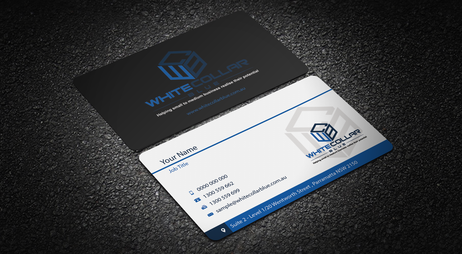 Visitenkarten-Design von Riz' für WhiteCollarBlue | Design #15798981