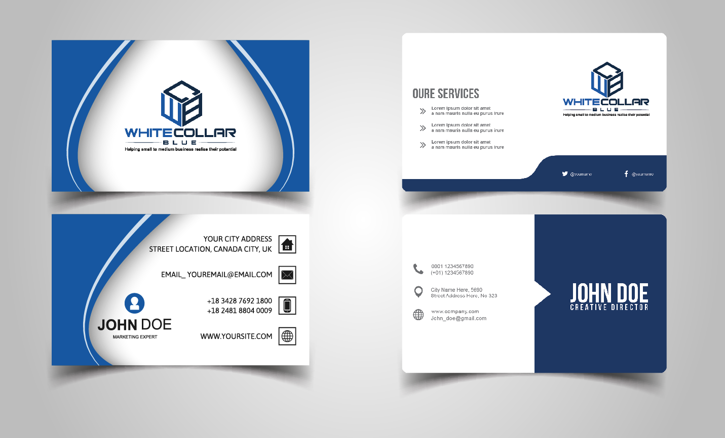 Visitenkarten-Design von MSMdesigner für WhiteCollarBlue | Design #15975152