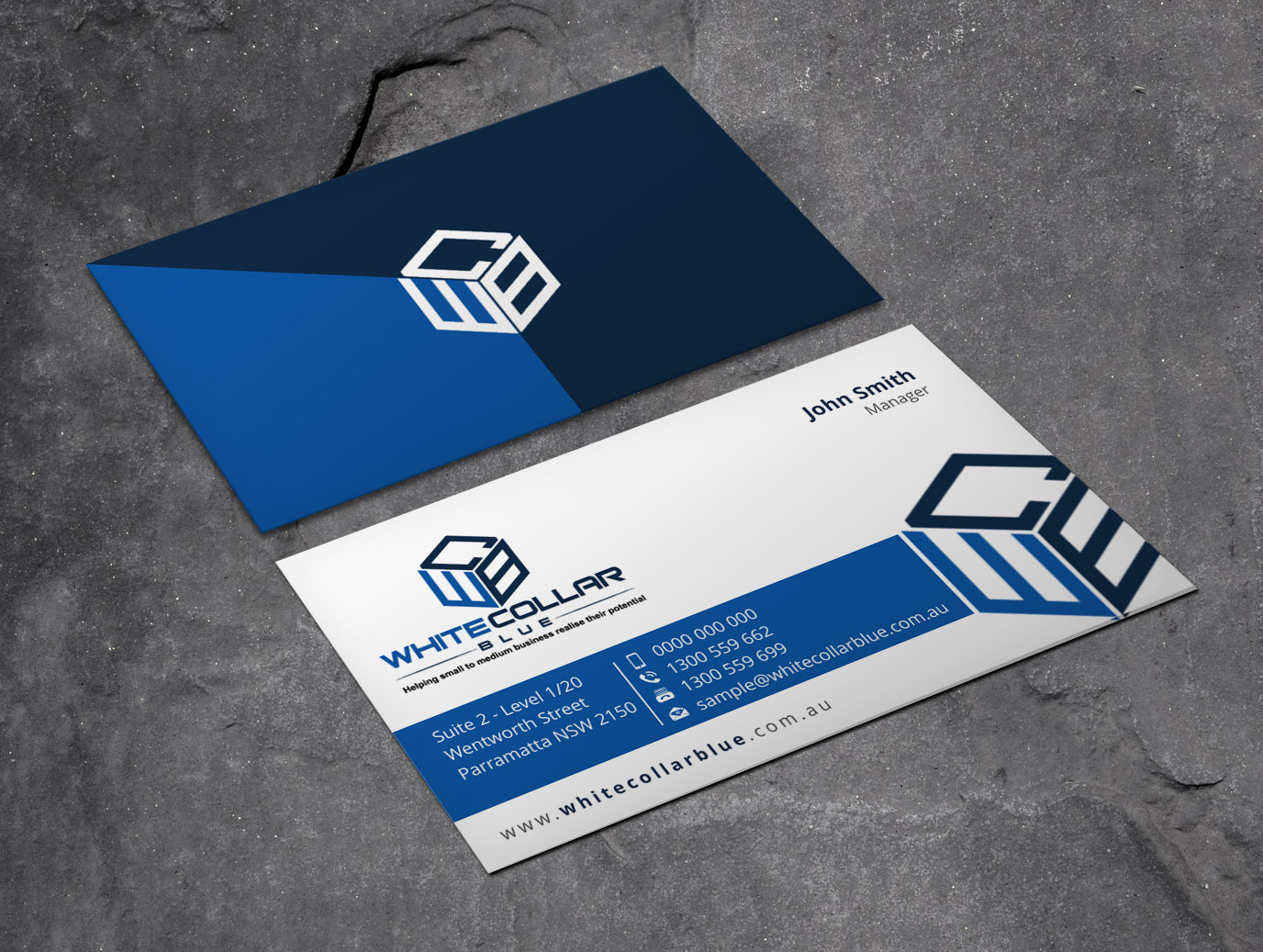 Diseño de Tarjeta de Presentación por Xpert para WhiteCollarBlue | Diseño #15791147