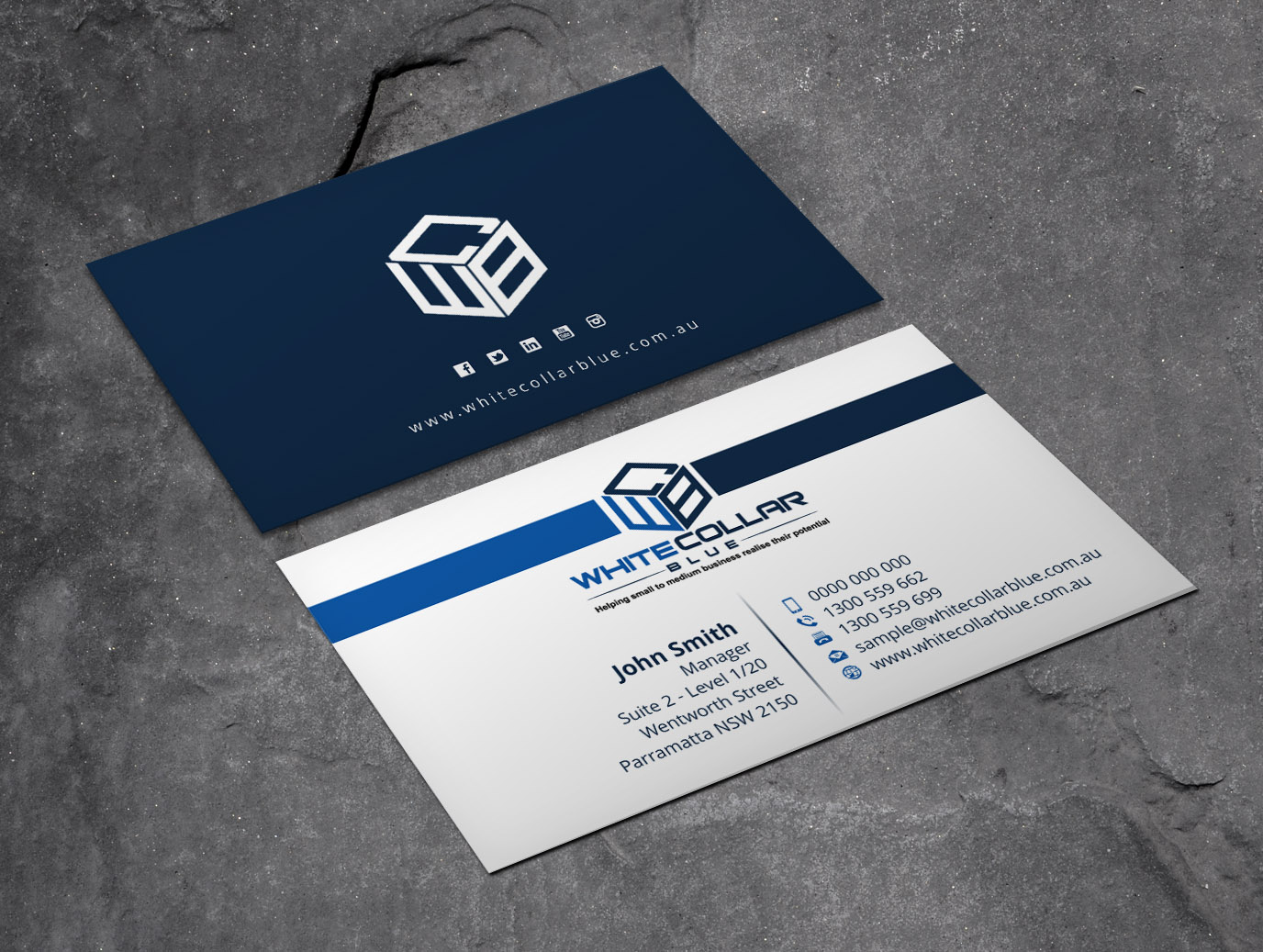 Diseño de Tarjeta de Presentación por Xpert para WhiteCollarBlue | Diseño #15951437