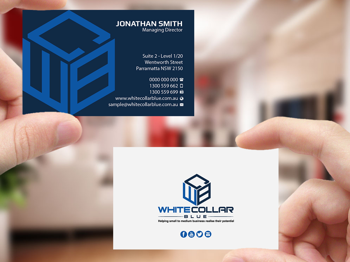 Diseño de Tarjeta de Presentación por Creations Box 2015 para WhiteCollarBlue | Diseño #15796108