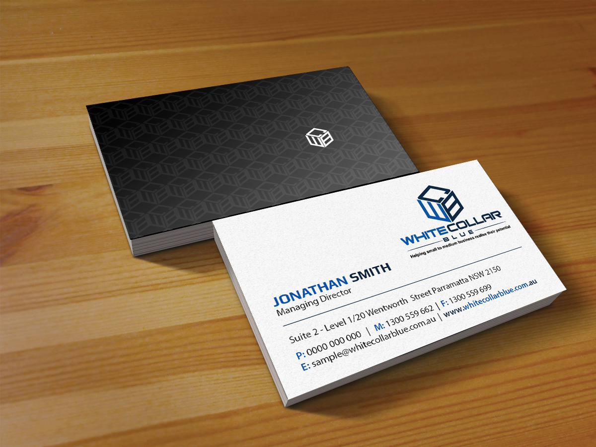 Diseño de Tarjeta de Presentación por Creations Box 2015 para WhiteCollarBlue | Diseño #15796117