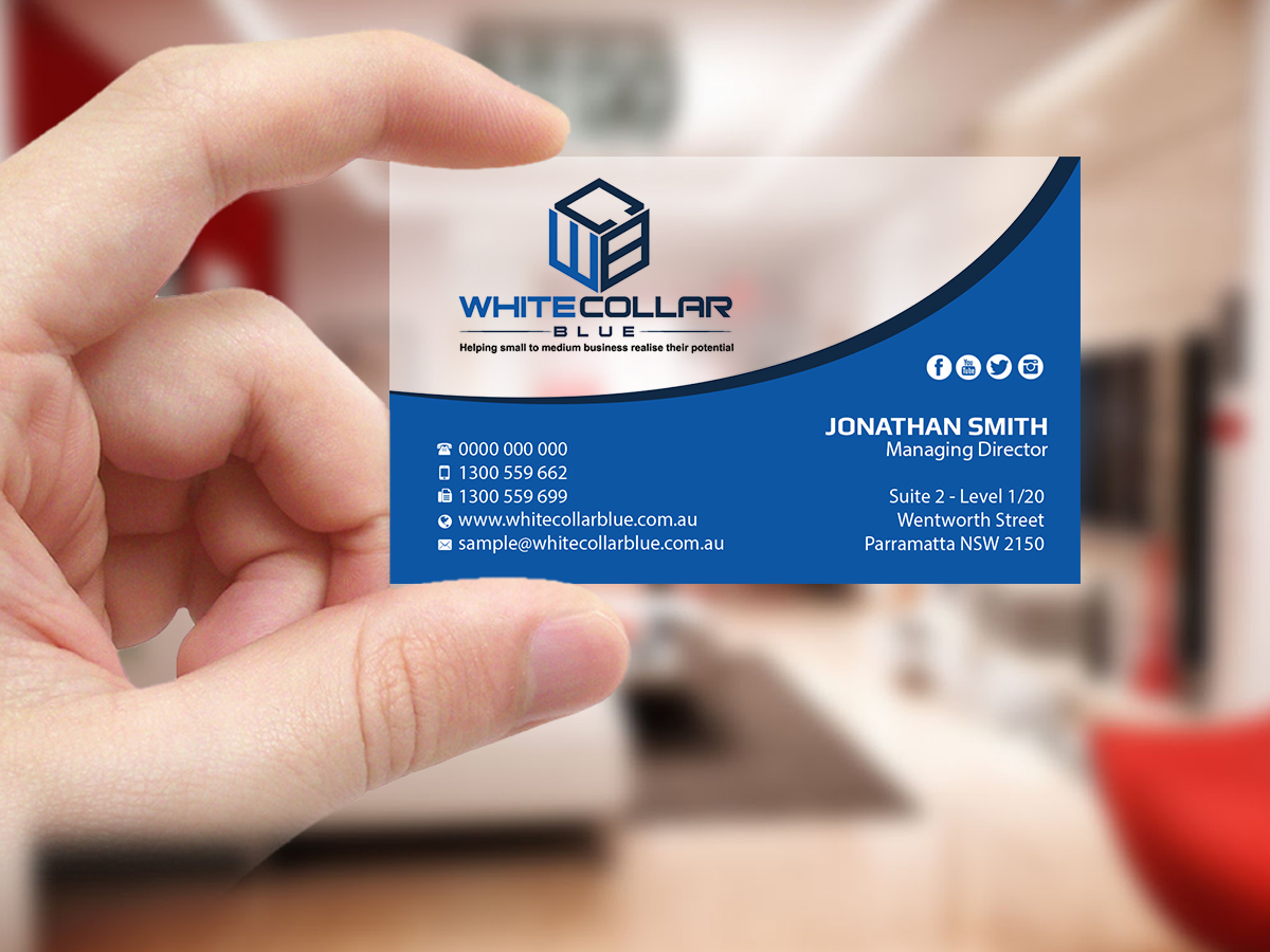 Visitenkarten-Design von Creations Box 2015 für WhiteCollarBlue | Design #15800515