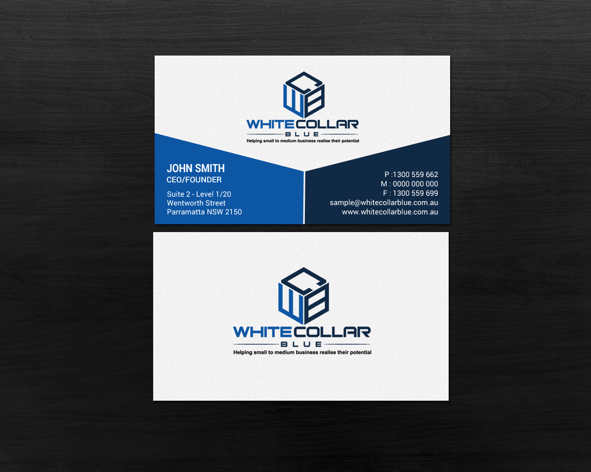 Business Card Design by chandrayaan.creative for WhiteCollarBlue | Design #15797552