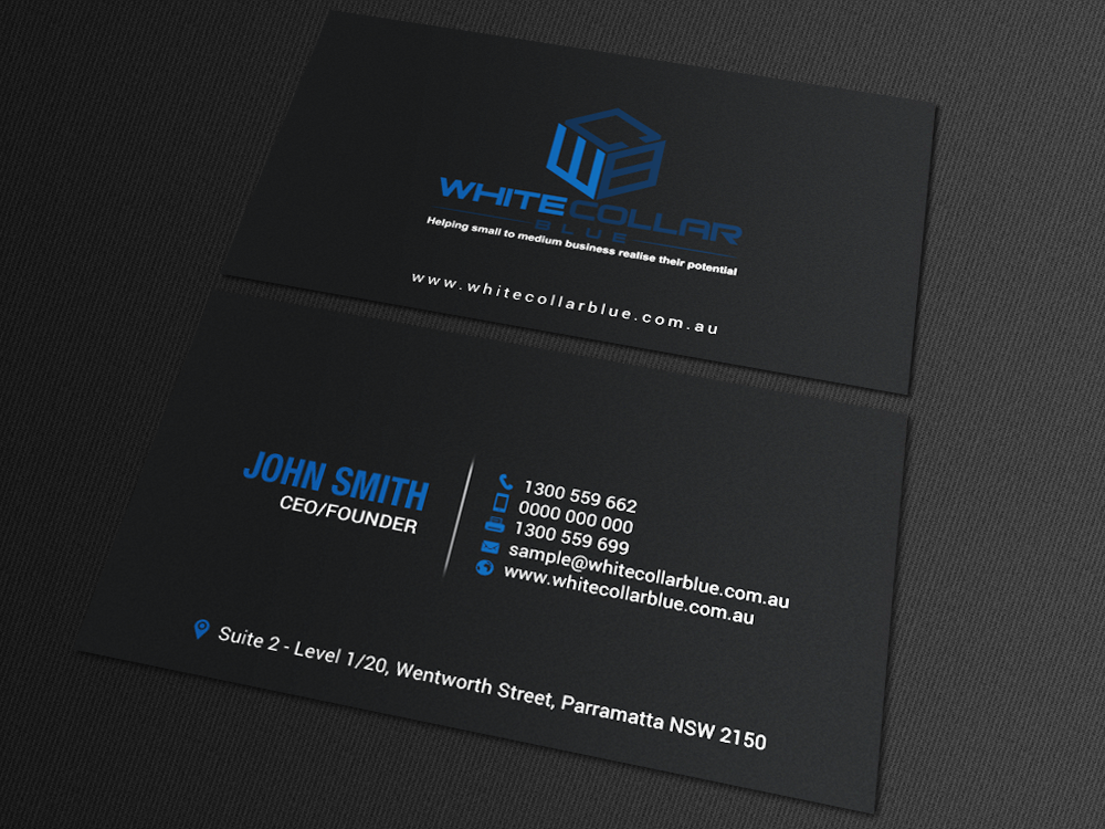 Design de Carte de Visite par chandrayaan.creative pour WhiteCollarBlue | Design #15797578