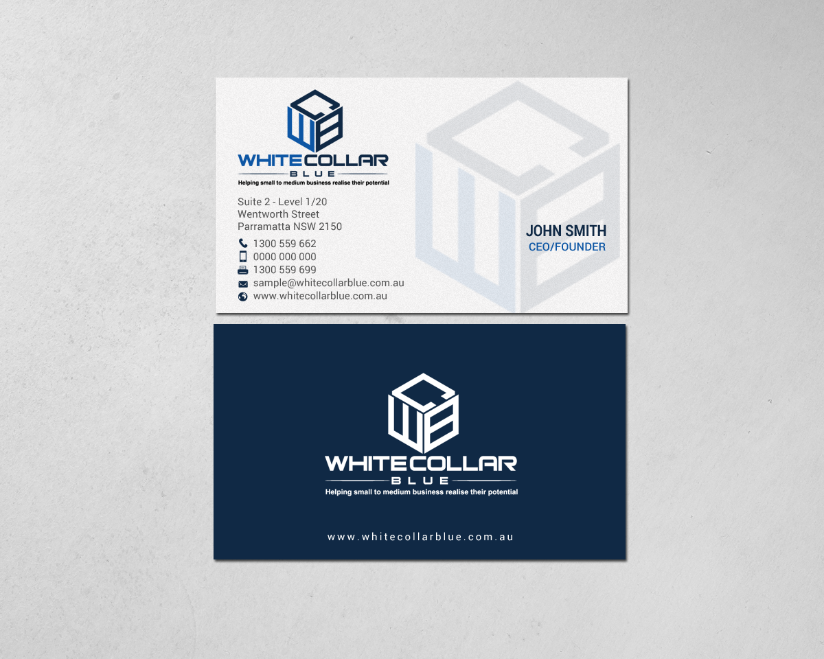 Business Card Design by chandrayaan.creative for WhiteCollarBlue | Design #15797582