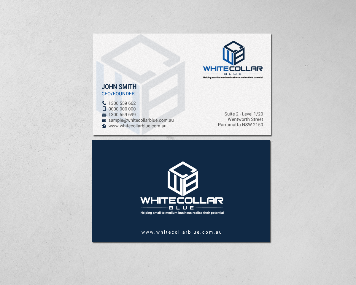 Visitenkarten-Design von chandrayaan.creative für WhiteCollarBlue | Design #15797585
