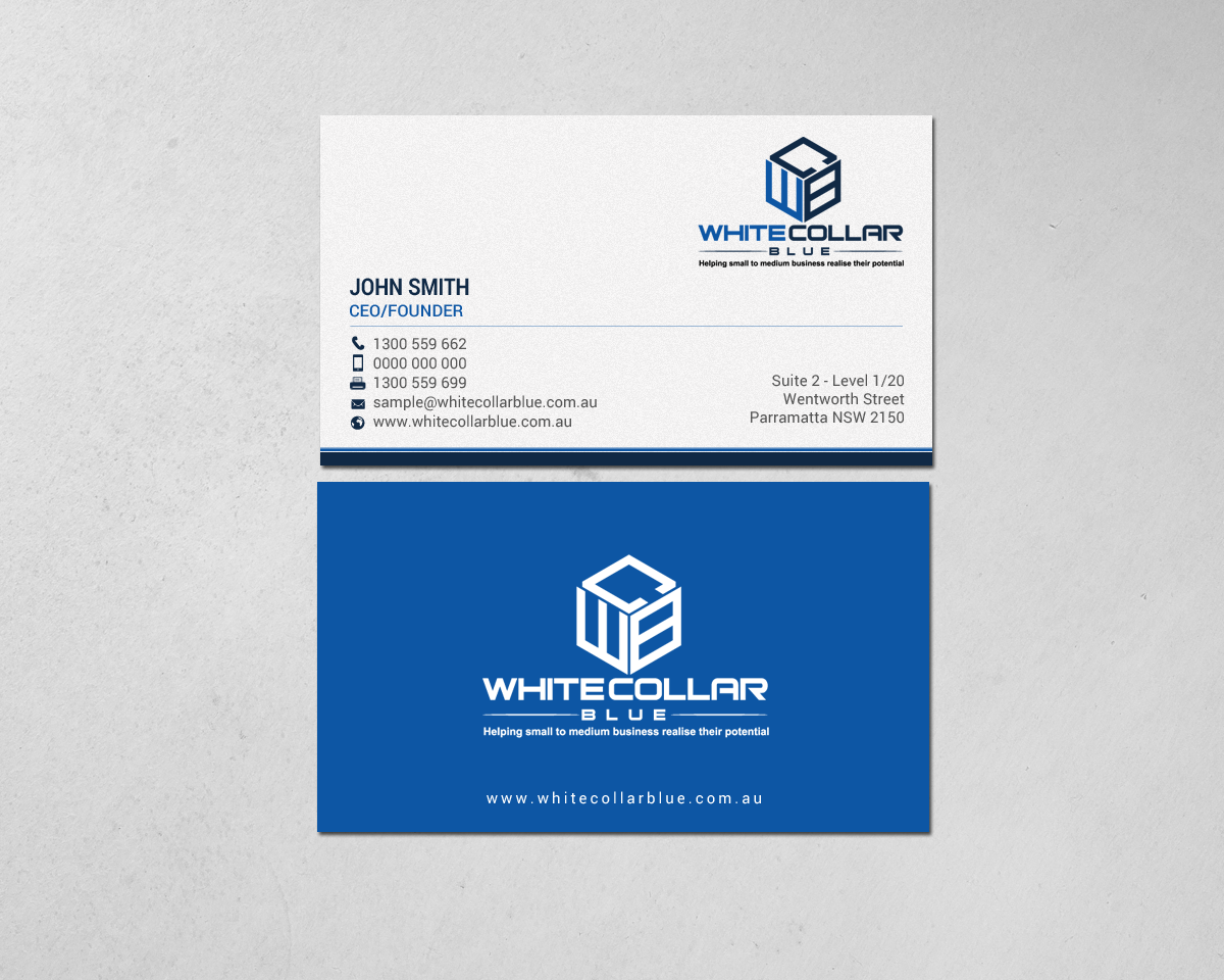 Visitenkarten-Design von chandrayaan.creative für WhiteCollarBlue | Design #15797589