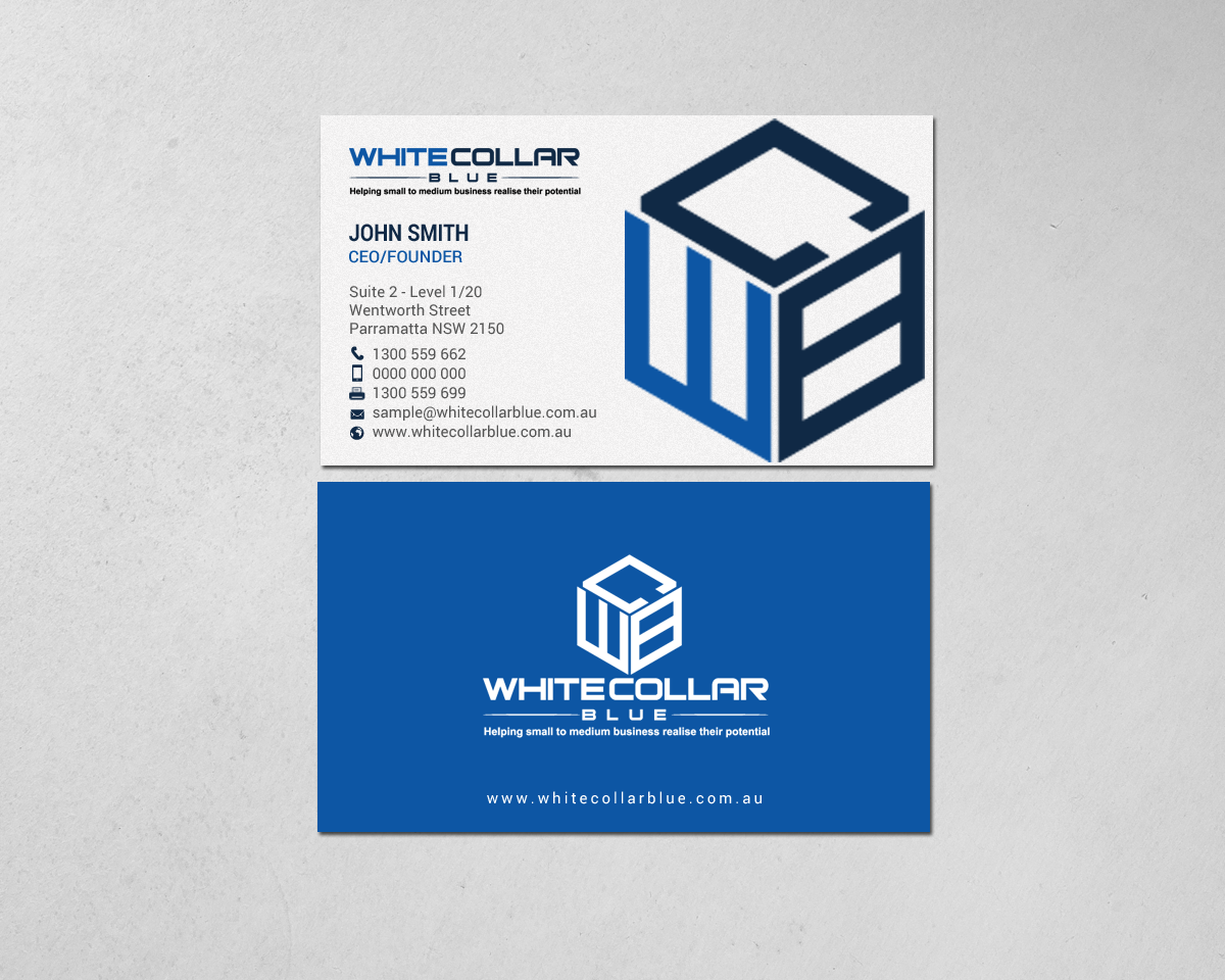 Visitenkarten-Design von chandrayaan.creative für WhiteCollarBlue | Design #15797590