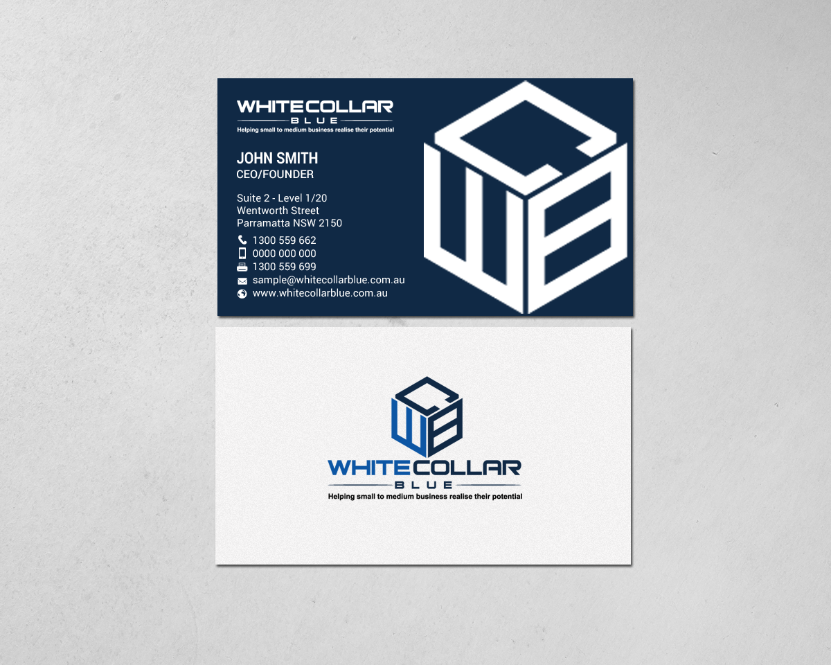 Diseño de Tarjeta de Presentación por chandrayaan.creative para WhiteCollarBlue | Diseño #15797593