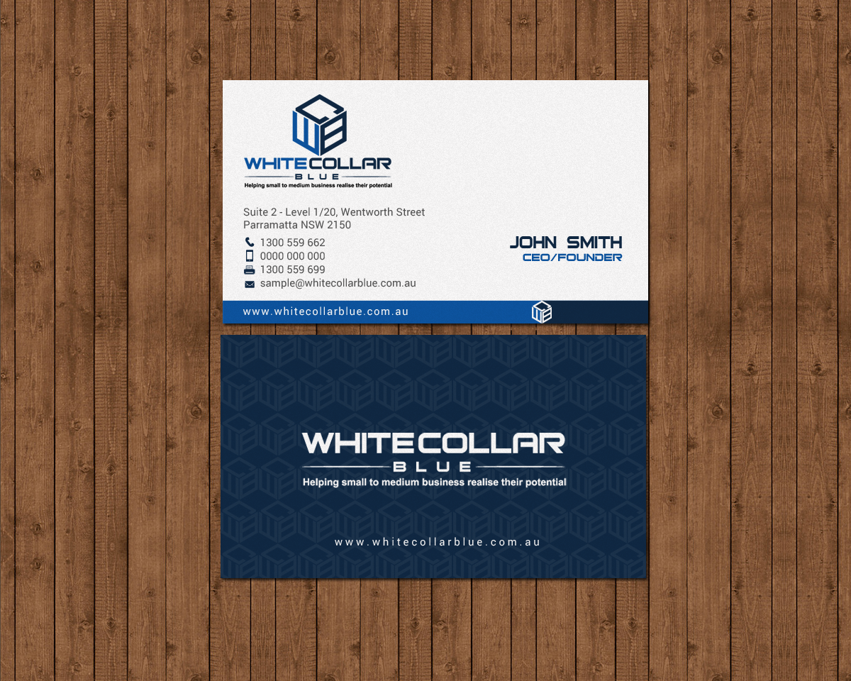 Diseño de Tarjeta de Presentación por chandrayaan.creative para WhiteCollarBlue | Diseño #15812526