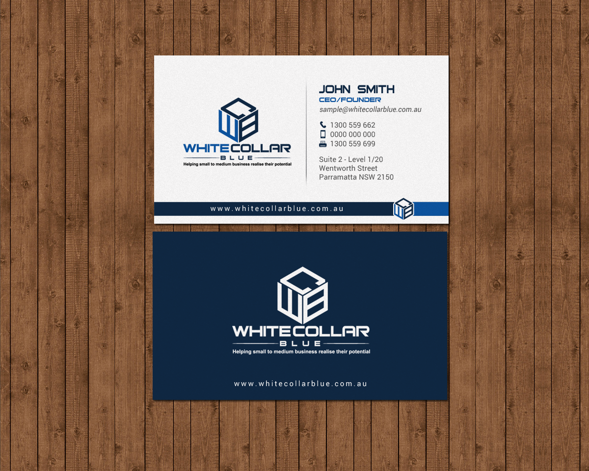 Diseño de Tarjeta de Presentación por chandrayaan.creative para WhiteCollarBlue | Diseño #15812527