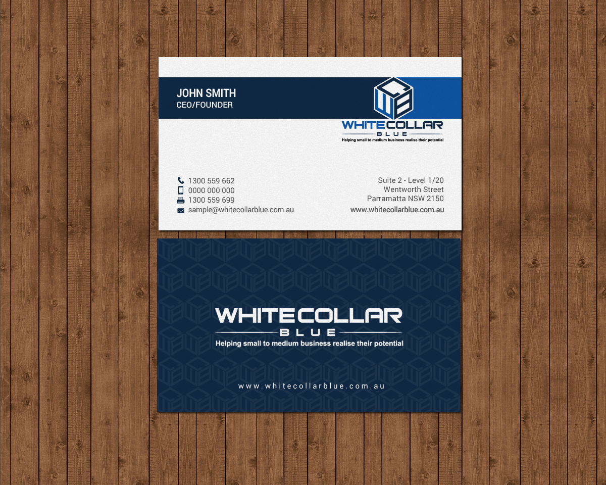 Business Card Design by chandrayaan.creative for WhiteCollarBlue | Design #15812529