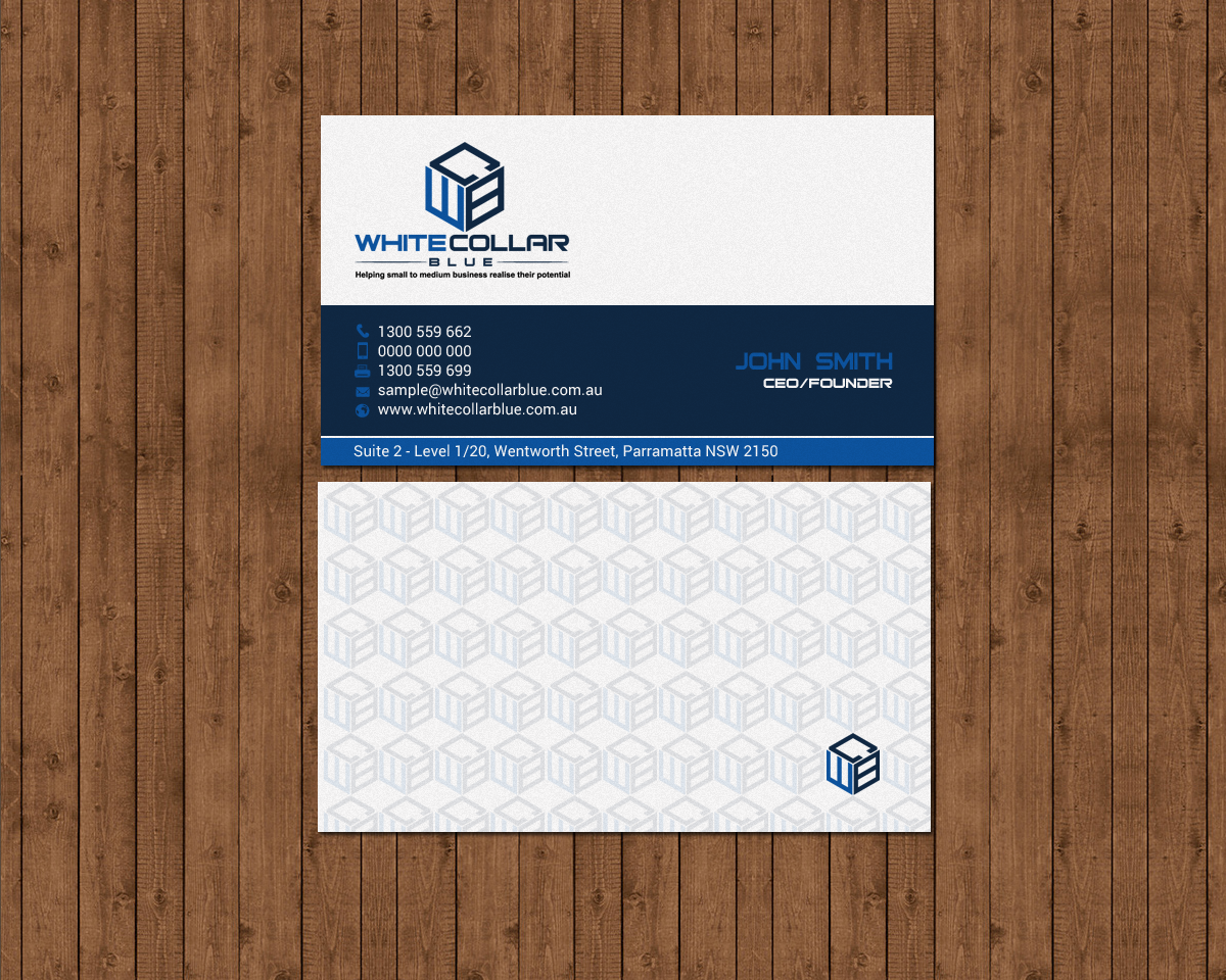 Business Card Design by chandrayaan.creative for WhiteCollarBlue | Design #15812533