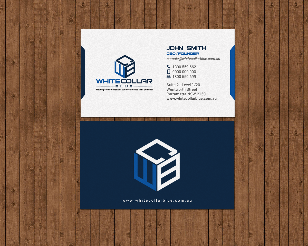 Business Card Design by chandrayaan.creative for WhiteCollarBlue | Design #15812551