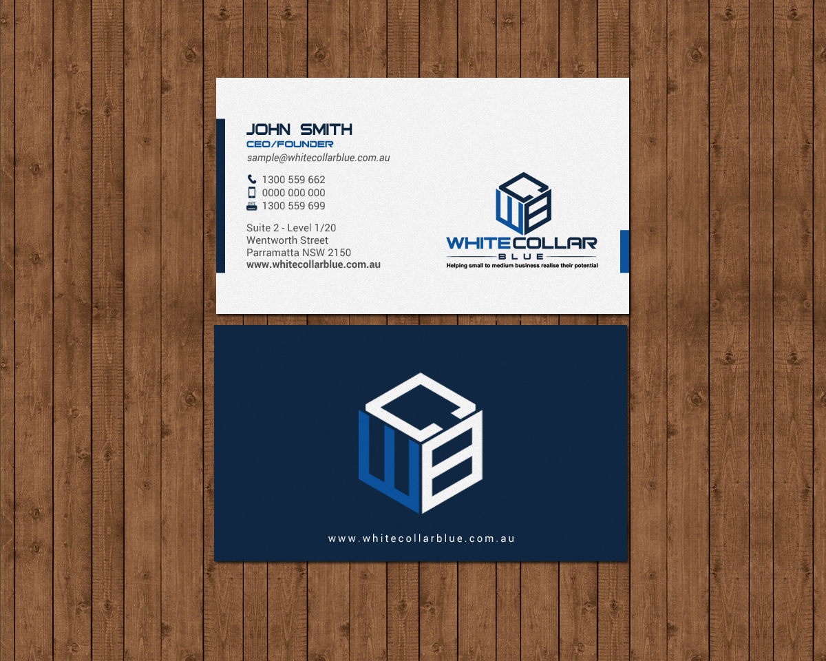 Business Card Design by chandrayaan.creative for WhiteCollarBlue | Design #15812553